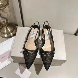 Jimmy Choo Jimmychoo mesh pearl sexy kitten heels are now available