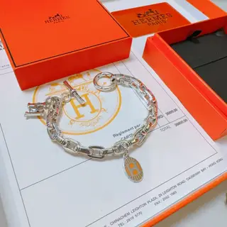 New Hermès bracelet thickened platinum version. High-end precision version
