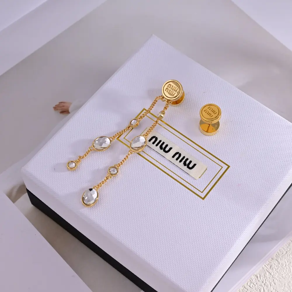 miumiu letter earrings