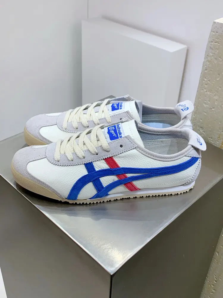 Asics Using soft grain cowhide leather combined with suede trim upper material#Embedded 1183B391-100