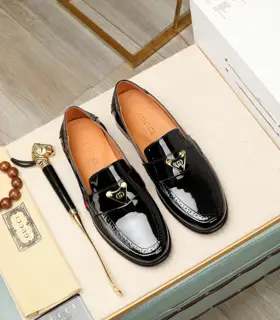 Gucci formal leather shoes Italy imported cowhide + top imported water-dyed cowhide lining
