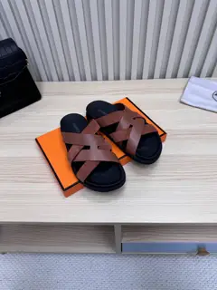 Hermès snake-print sandals