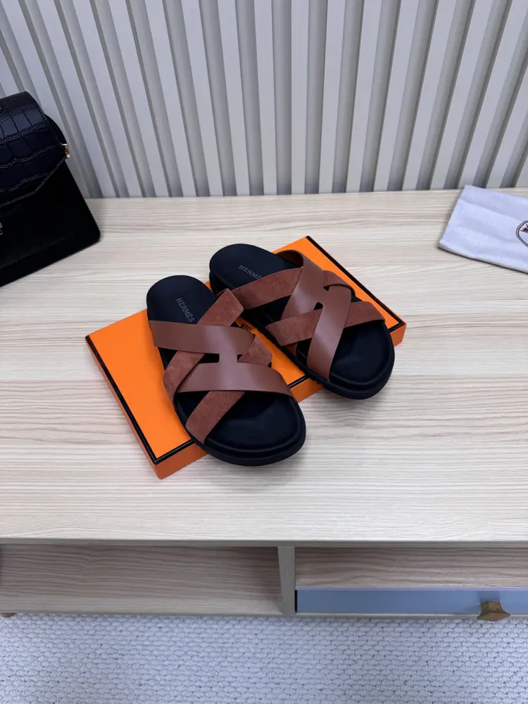 Hermès snake-print sandals