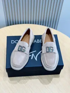Dolce & Gabbana New Florio series soft suede moccasins