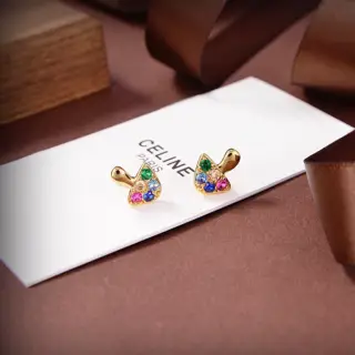 Celine gold medal earrings