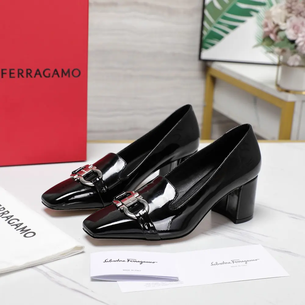 Salvatore Ferragamo Ferragamo 2024 Spring/Summer new classic F-buckle deep-mouth women’s