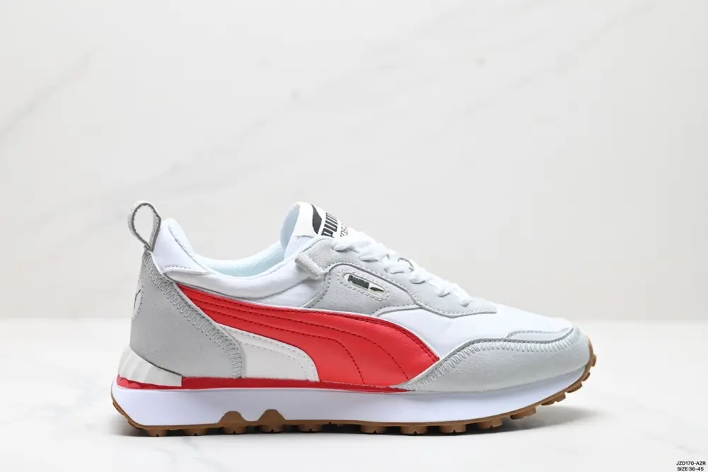 PUMA Rider FV Ivy League fabric leather retro easy to wear shock-absorbing wear-resistant 387672