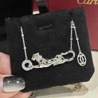 Cartier spotted leopard necklace shipped Classic aristocratic style
