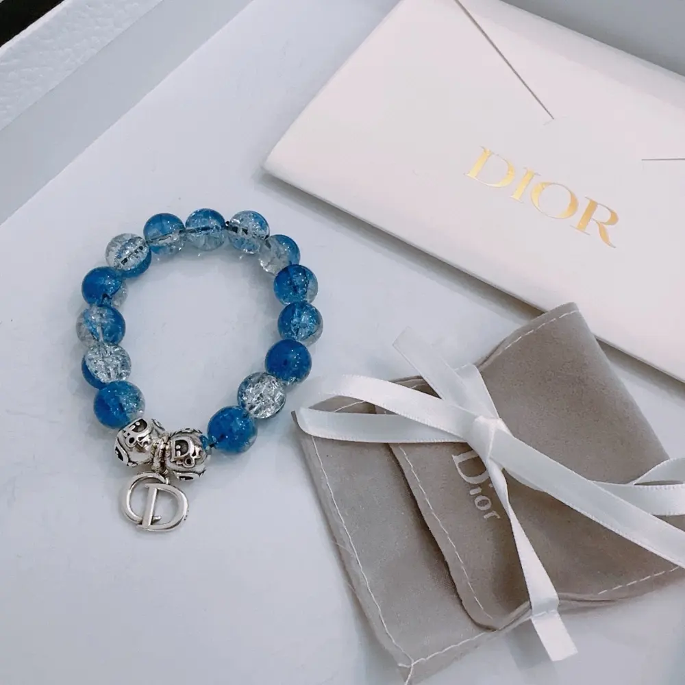 DIOR Multi-element agate Thai silver style bracelet