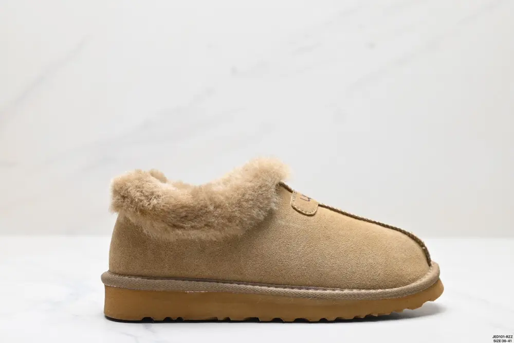 UGG autumn and winter new fur wool slippers thick bottom home slippers warm and removable