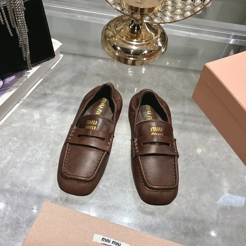 Miu Miu Miu new slip-on Mary Jane ballet shoes·high-heeled shoes