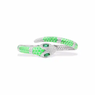 Apm monaco fluorescent green snake bracelet