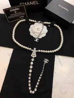 Chanel pearl long necklace