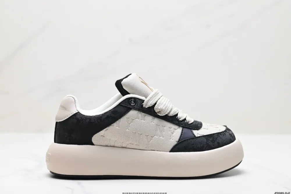 MLB retro thick-soled contrasting color large logo bread shoes warm height-enhancing 3ASXBMN4N