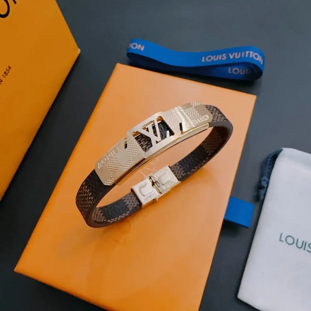Louis Vuitton leather bracelet