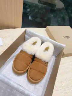 UGG casual comfortable thick-soled round-toed fluffy loafers