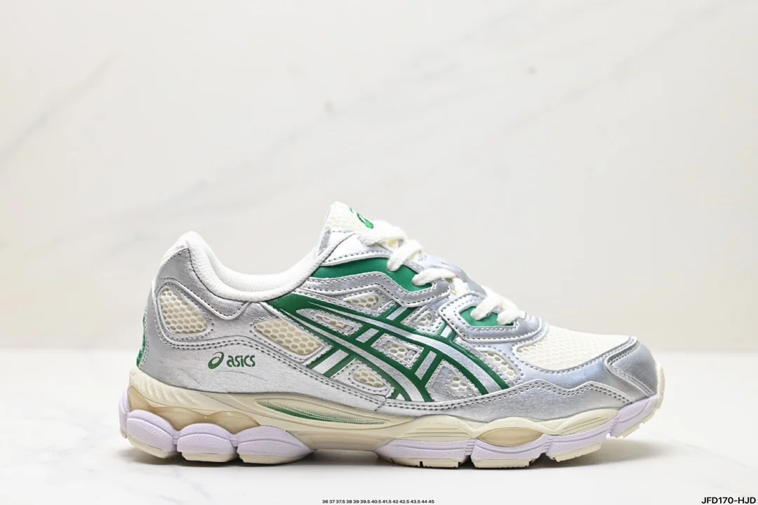ASICS GEL-NYC breathable mesh upper with some synthetic leather material uses new AHAR+ 1201A789-750