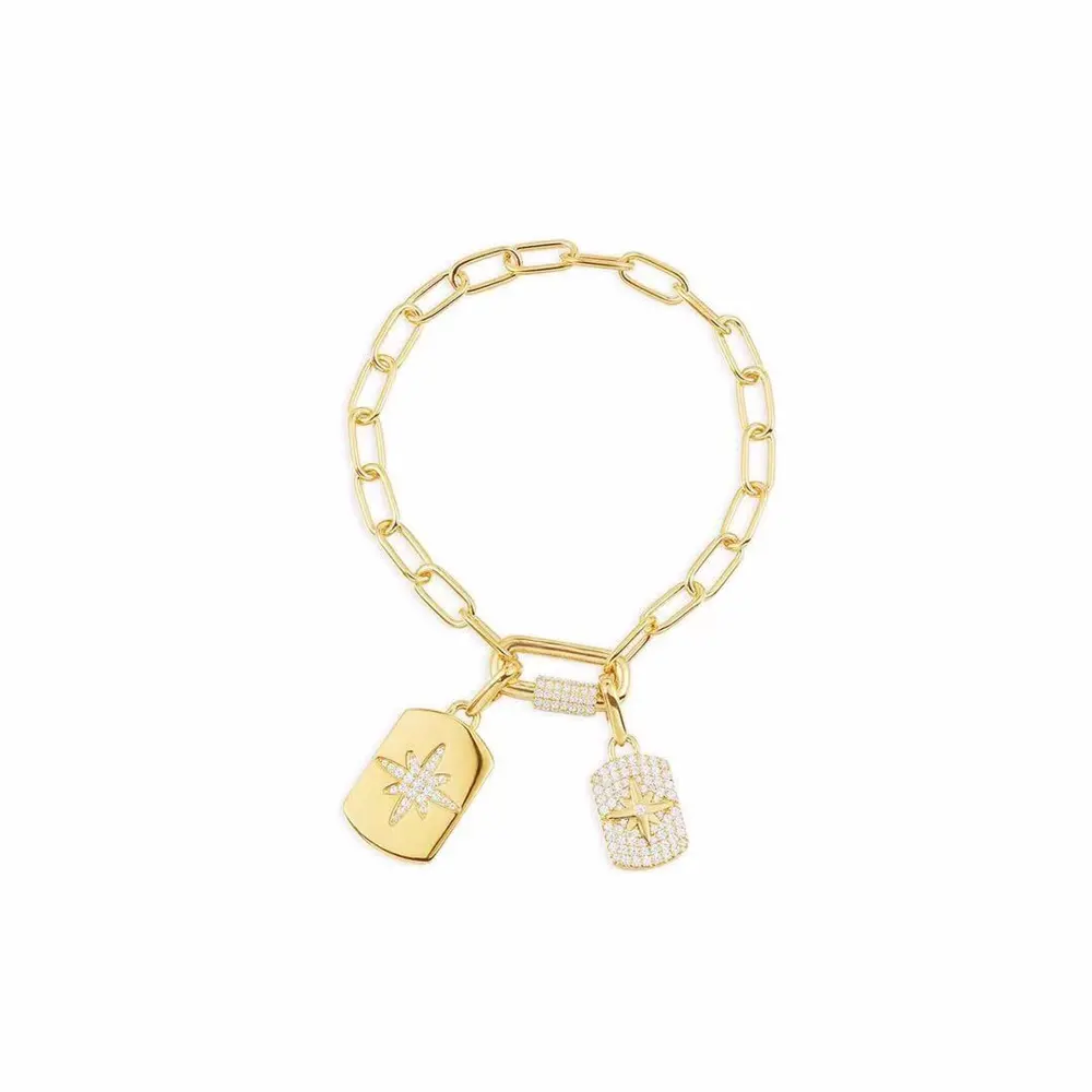 Apm monaco shooting star tag DIY chain bracelet