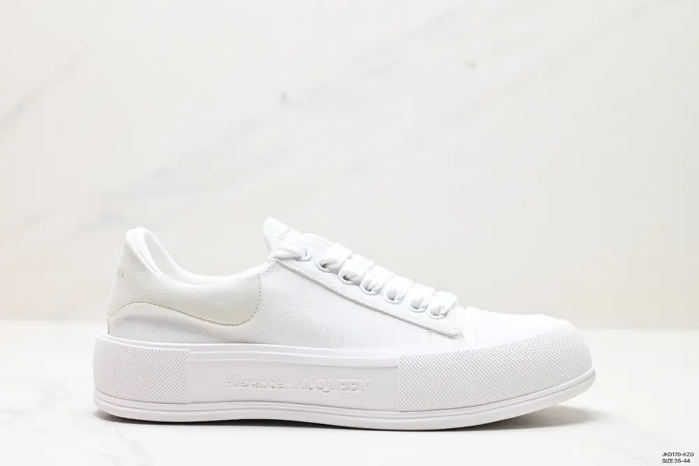 High quality McQueen canvas shoes Alexander McQueen new color thick-soled canvas shoes