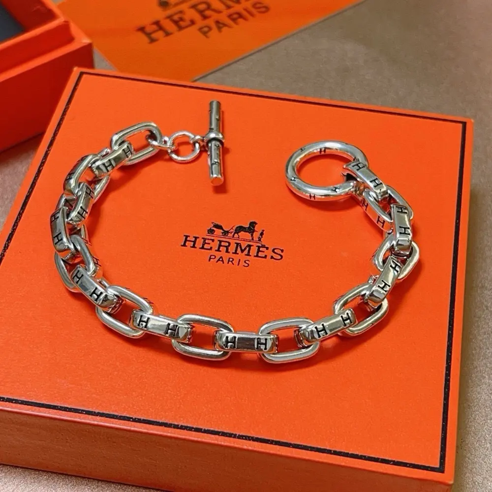 New Hermès bracelet thickened platinum version. High-end precision version