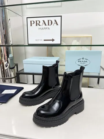 Prada platform thick sole pocket triangle label Boots