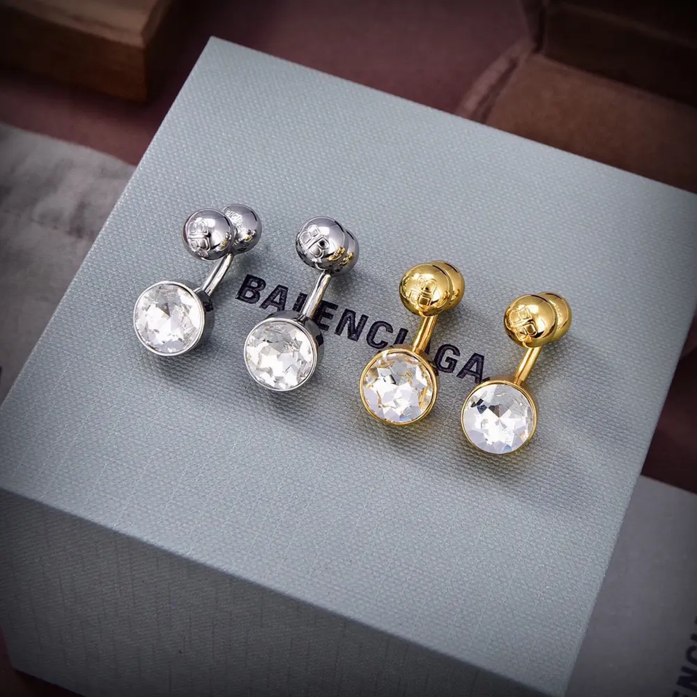 Balenciaga square diamond earrings