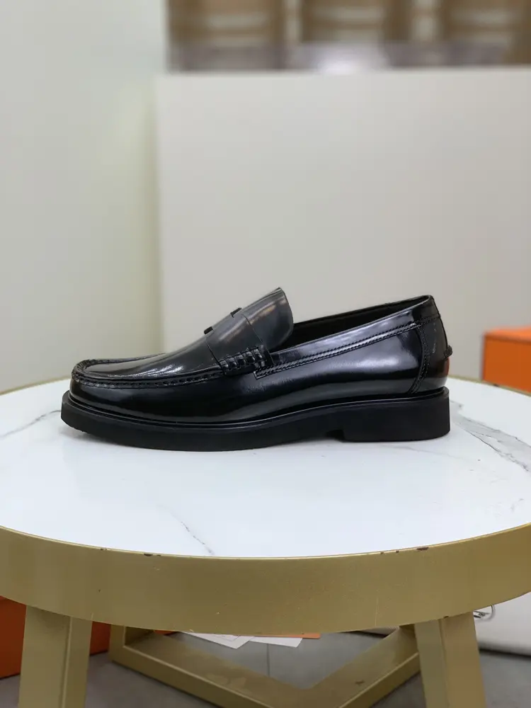 Hermès casual leather shoes original soft calfskin water-dyed cowhide lining original