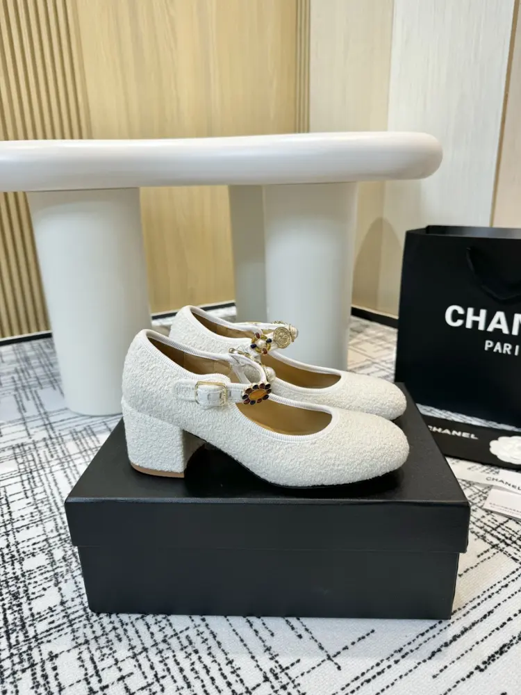Chanel top Mary Jane shoes
