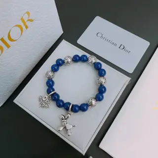 DIOR multi-element agate Thai silver style bracelet