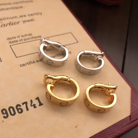 Cartier earrings new version screw love series earrings the most classic and popular