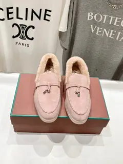 Loro piana furry shoes