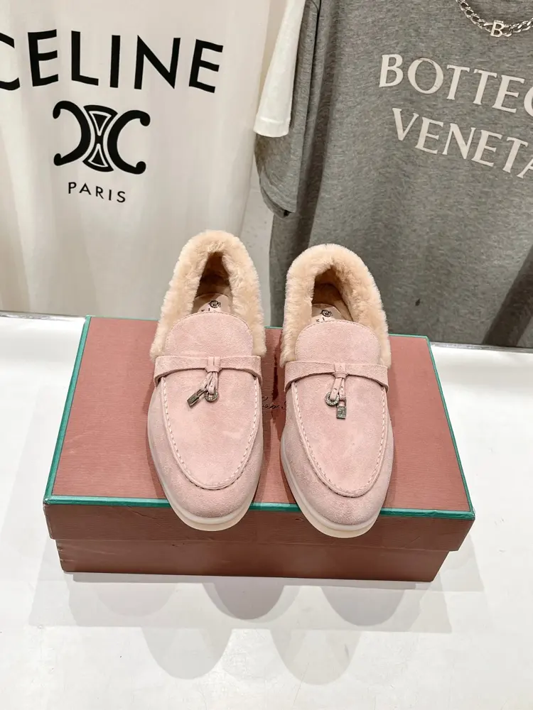 Loro piana furry shoes
