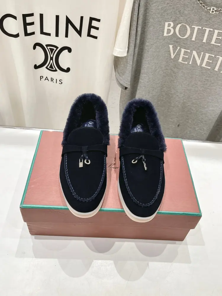 Loro piana furry shoes