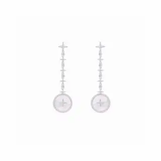 APM Monaco mother-of-pearl long earrings