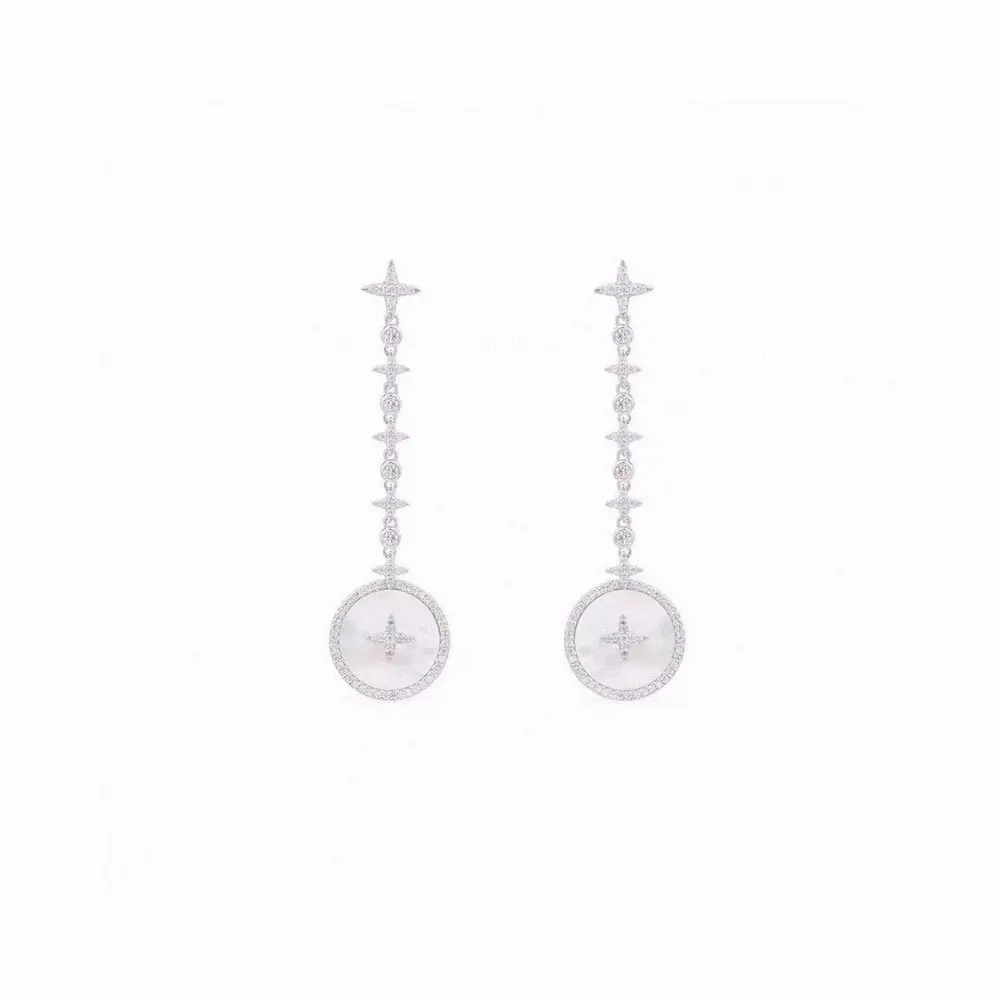 APM Monaco mother-of-pearl long earrings