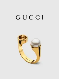 Gucci Blondie series resin pearl ring Sizes large