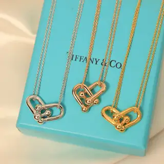 Tiffany Double T Double Ring Necklace
