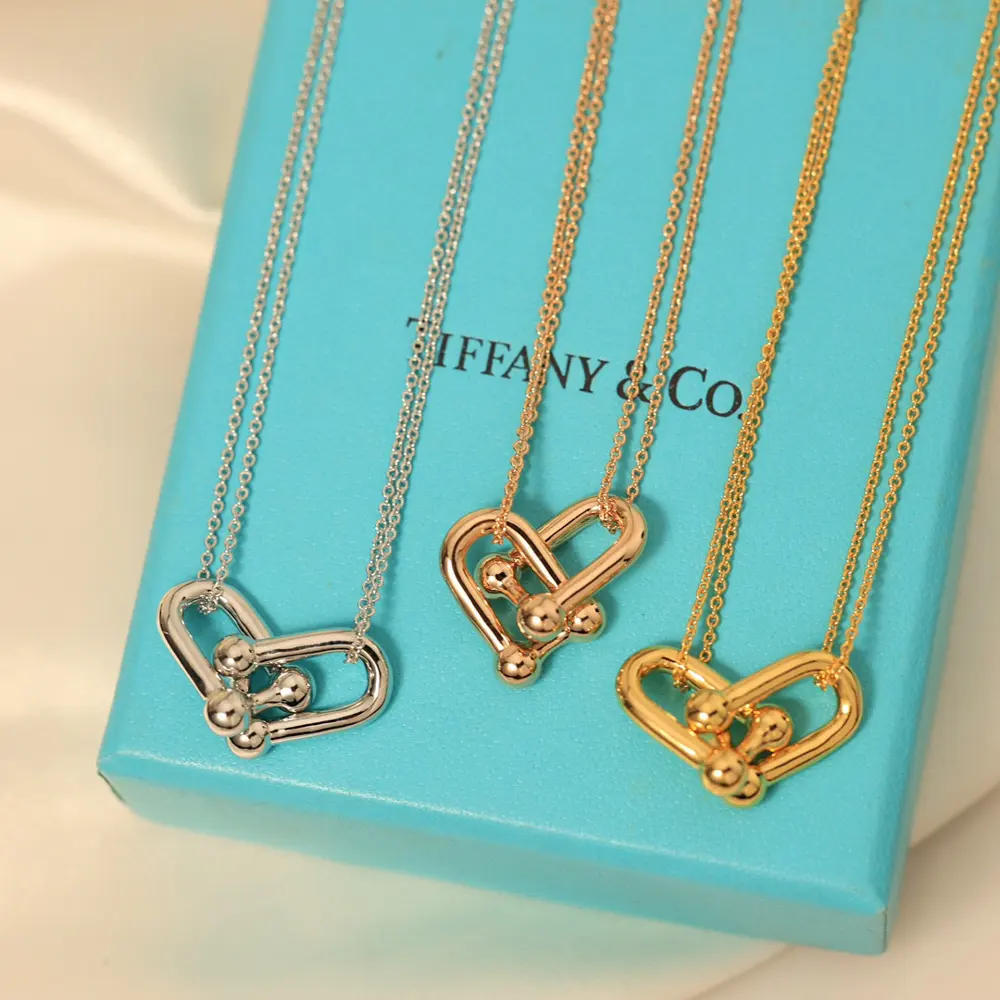 Tiffany Double T Double Ring Necklace