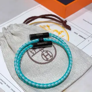 New Hermes bracelet braided bracelet thickened platinum version. High-end precision version