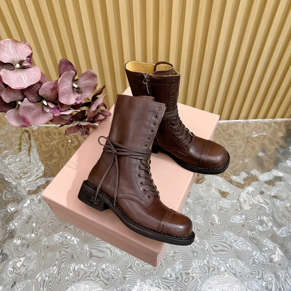 Miumiu retro motorcycle boots