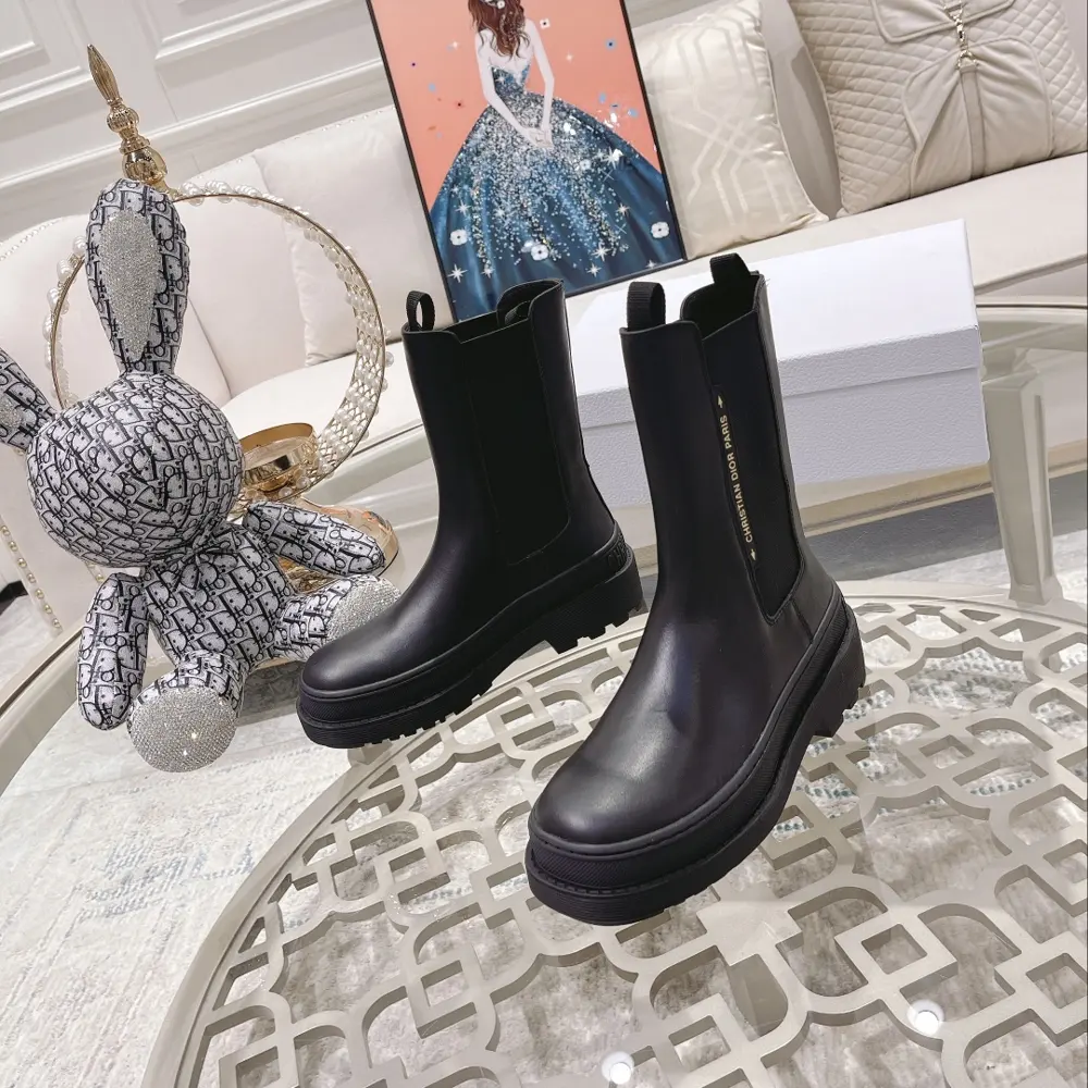 Dior’s Dior Trial ankle boots feature a Chelsea silhouette