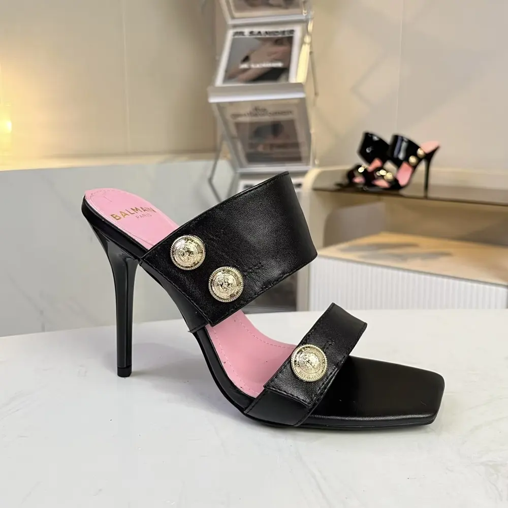 Balmain square-toed stiletto sandals