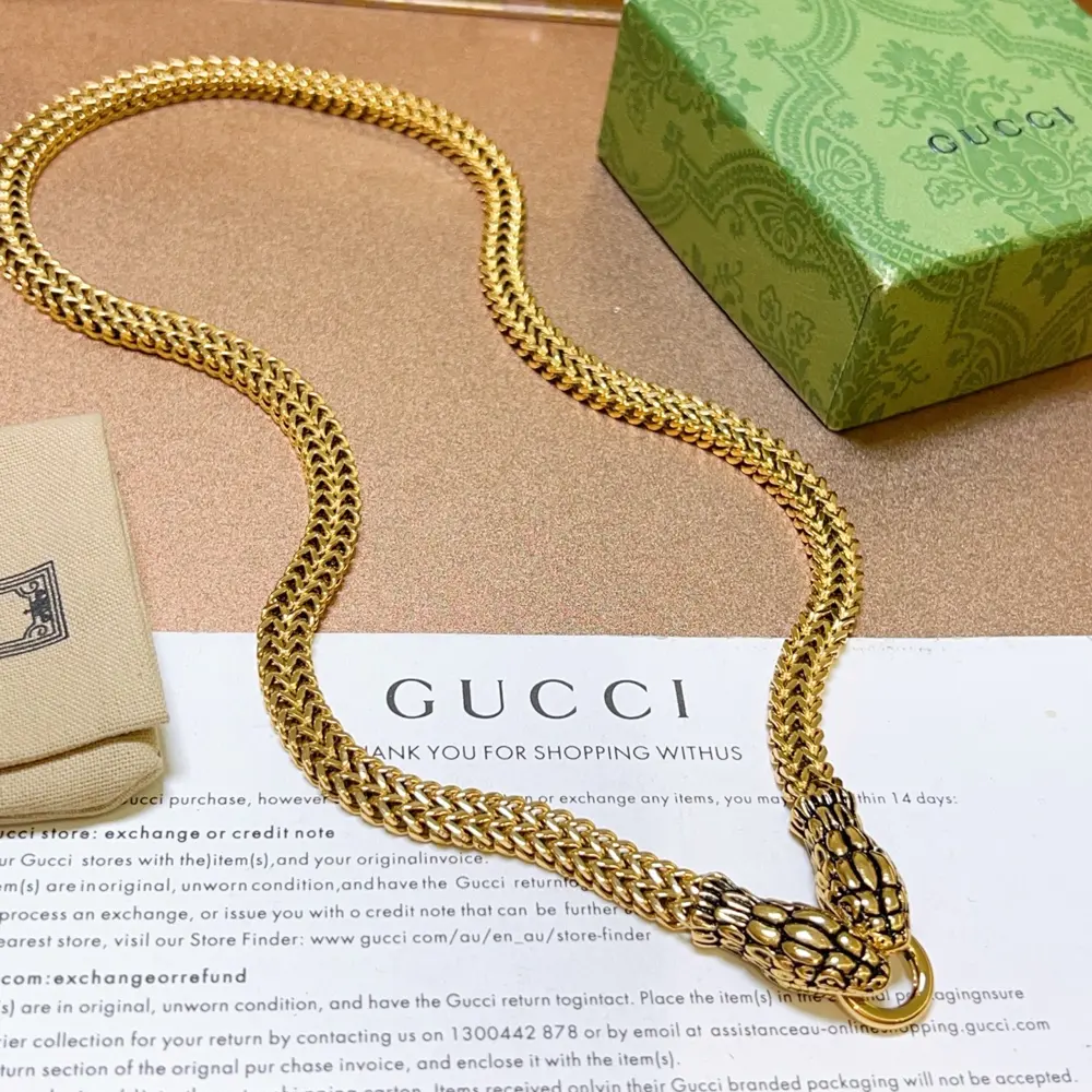 Gucci GucciGucci necklace double snake head latest chain with higher grade