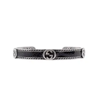 Gucci black enamel bracelet