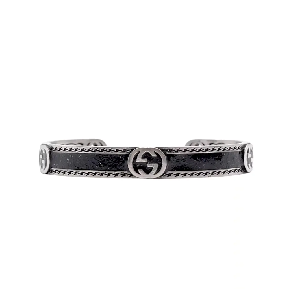 Gucci black enamel bracelet