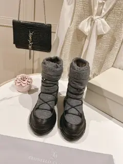Brunello Cucinelli cashmere warm boots