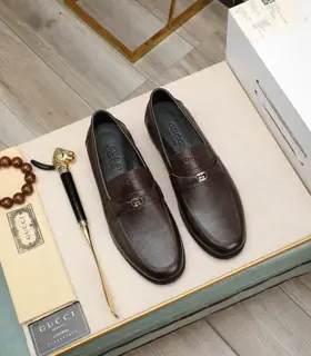 Gucci formal leather shoes Italy imported cowhide + top imported water-dyed cowhide lining