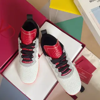 Valentino Chromathon series couples eyelet reflective ballet casual sports shoes Dexun shoes