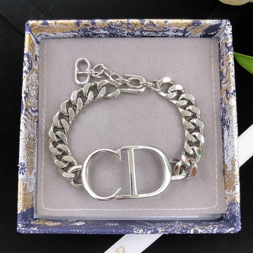 DIOR original new product CD logo necklace High-end quality