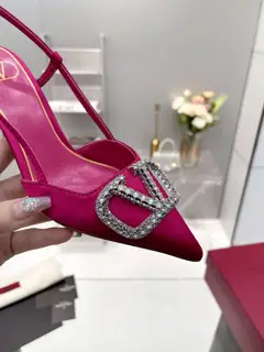 Valentino Upper: imported silk Heels